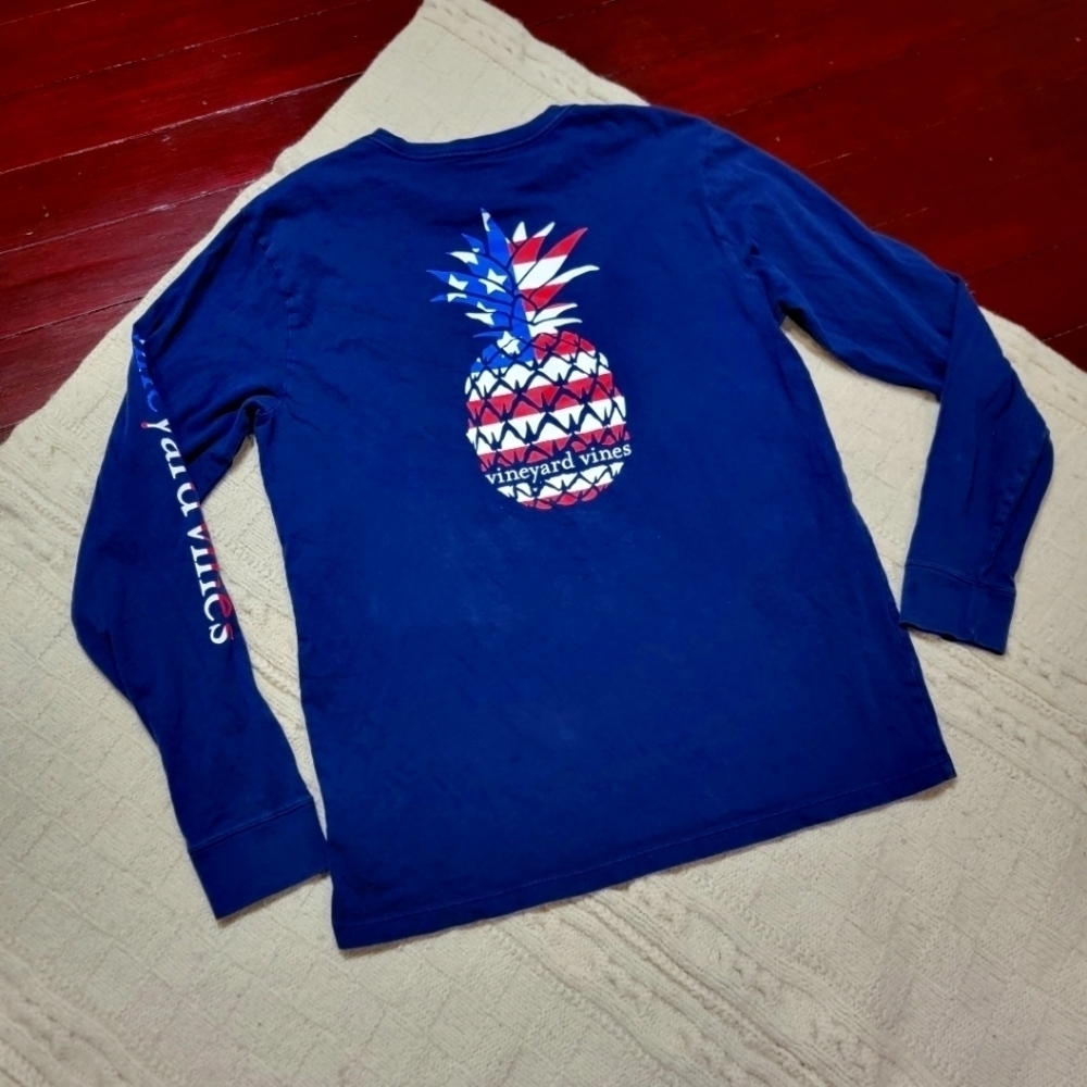 RARE Vineyard Vines American Flag Pineapple Classic Crew size S